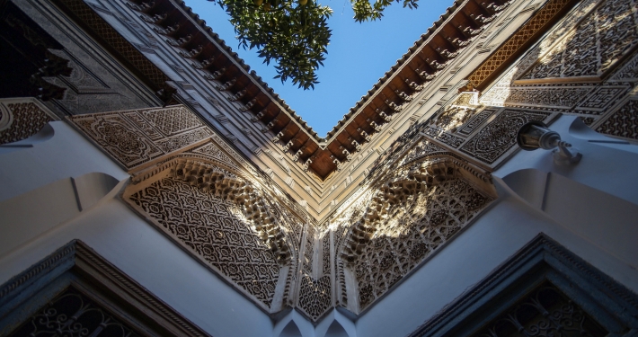 Verzierungen im Bahia Palast Marrakesch