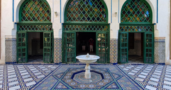 Brunnen im Bahia Palast in Marrakesch