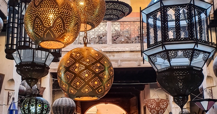 Orientalische Lampen in Marrakesch
