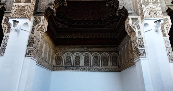 Verzierungen im Bahia Palast Marrakesch