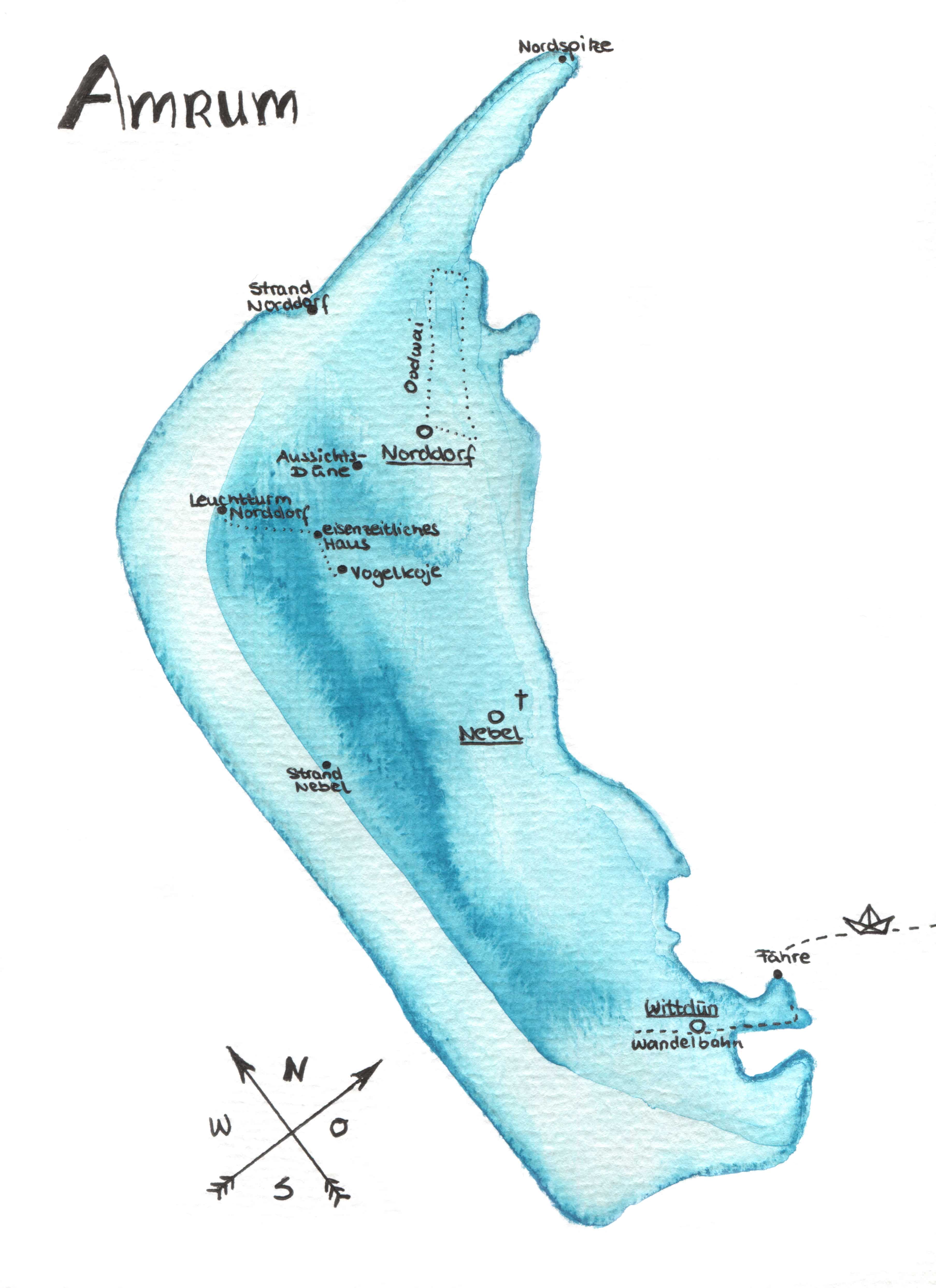 Karte von Amrum
