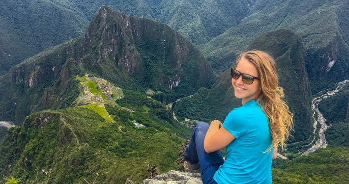 Auf dem Montaña Machu Picchu