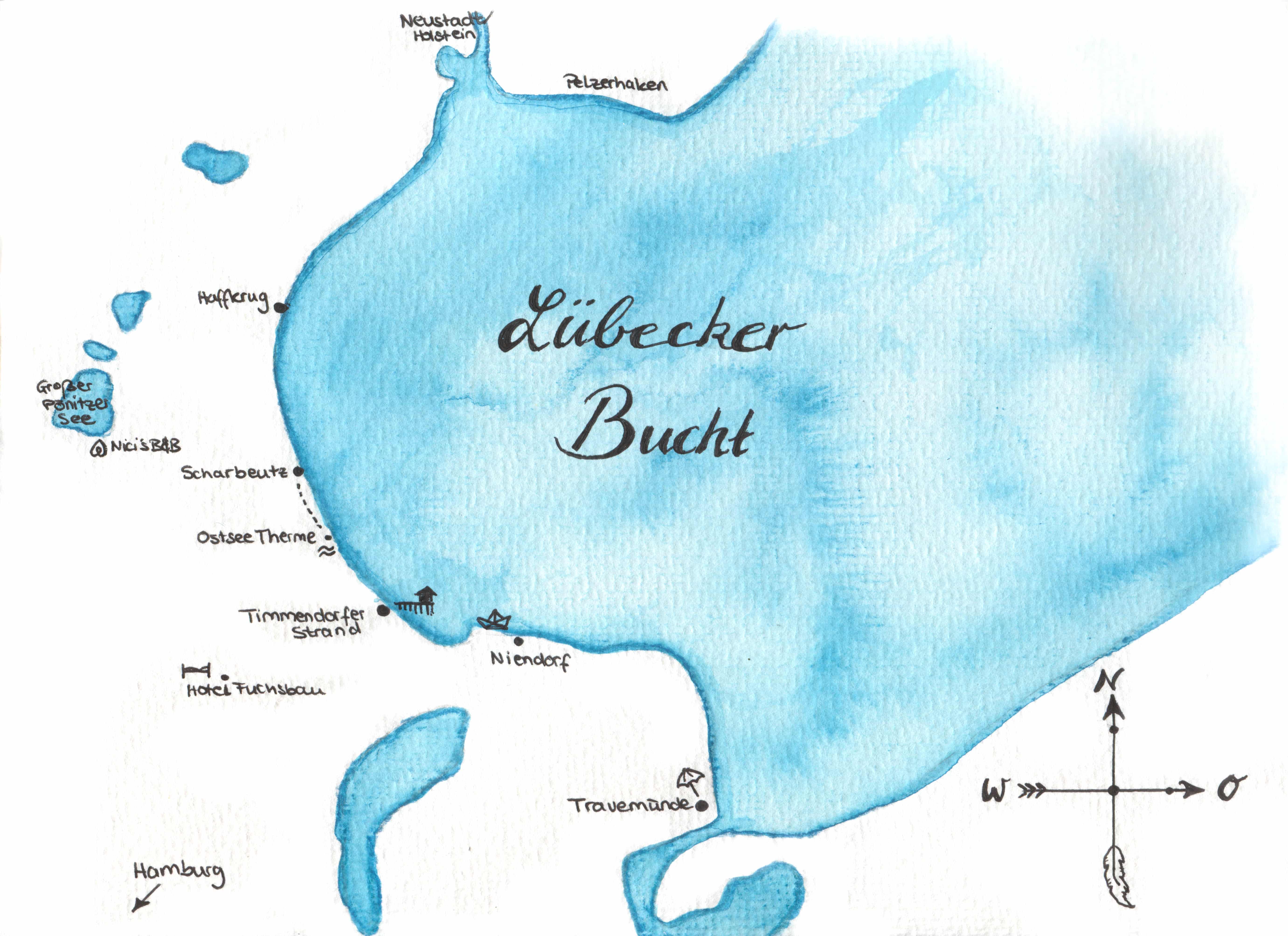 Karte von der Lübecker Bucht