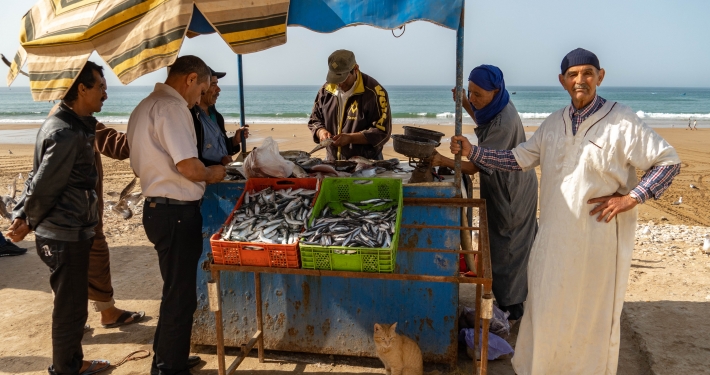 Fischverkäufer Taghazout