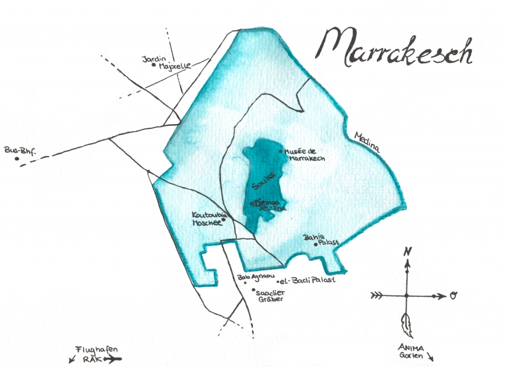 Karte Marrakesch