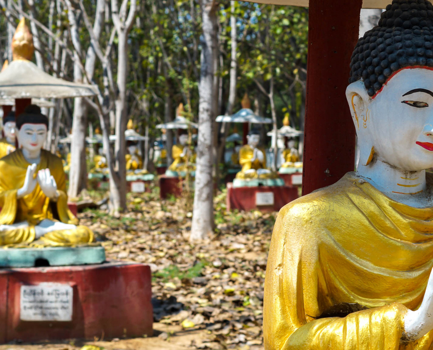 Thousand Buddhas in der Bodhi Tataung Pagode in Monywa