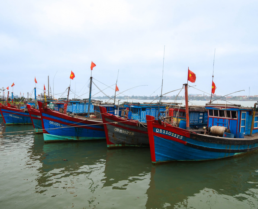 Boote in Dong Hoi