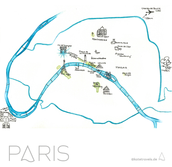 Paris Tipps Karte Übersicht
